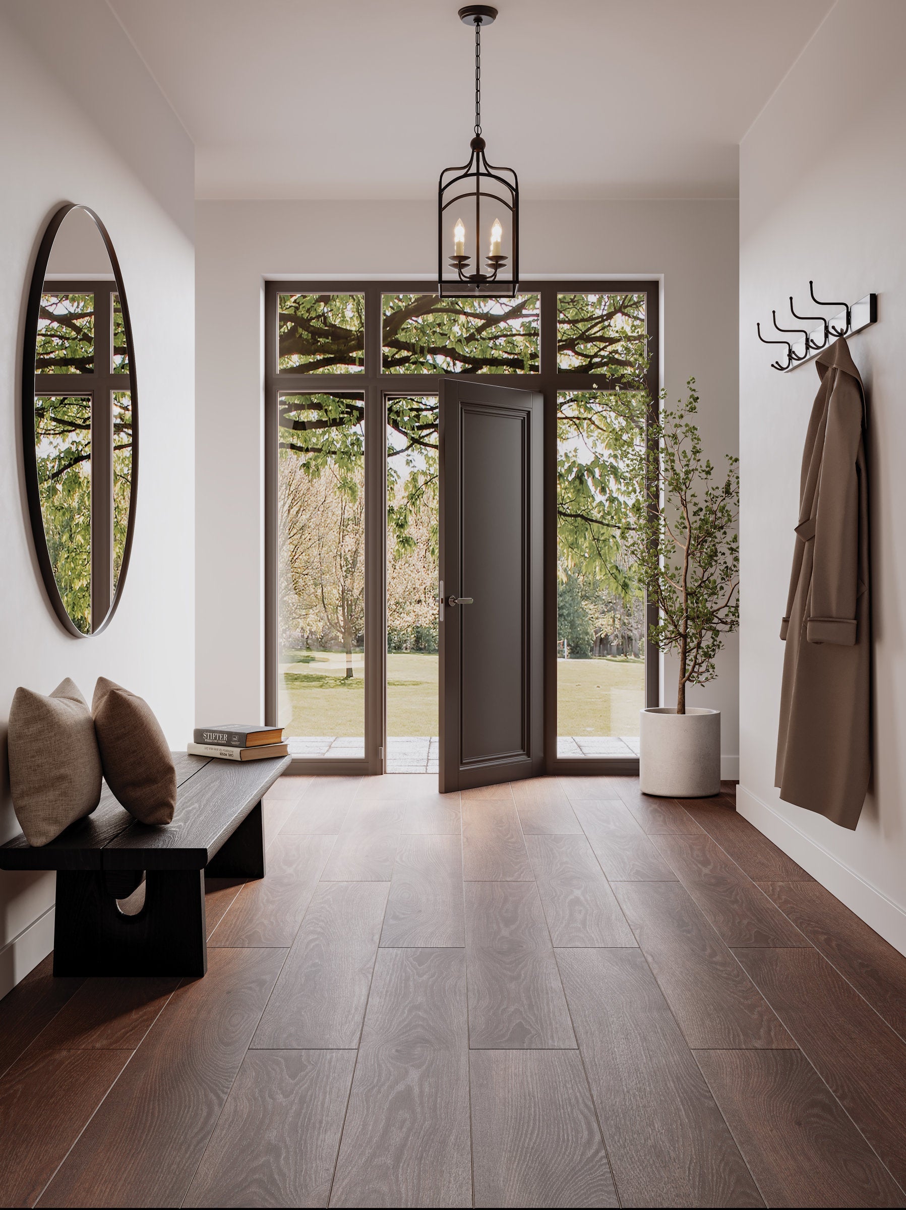 Bedrosians Timberline 10" x 72" Honed Porcelain Wood-Look Field Tile in Mahogany | Item Code 100004606