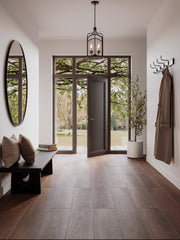 Bedrosians Timberline 10" x 72" Honed Porcelain Wood-Look Field Tile in Mahogany | Item Code 100004606