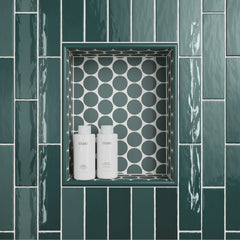 Bedrosians Marin 2.5" x 10" Ceramic Wall Tile in Ocean Teal | Item Code 100003173