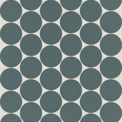Bedrosians Marin 2" Penny Round Matte Porcelain Mosaic in Ocean Teal | Item Code 100004789
