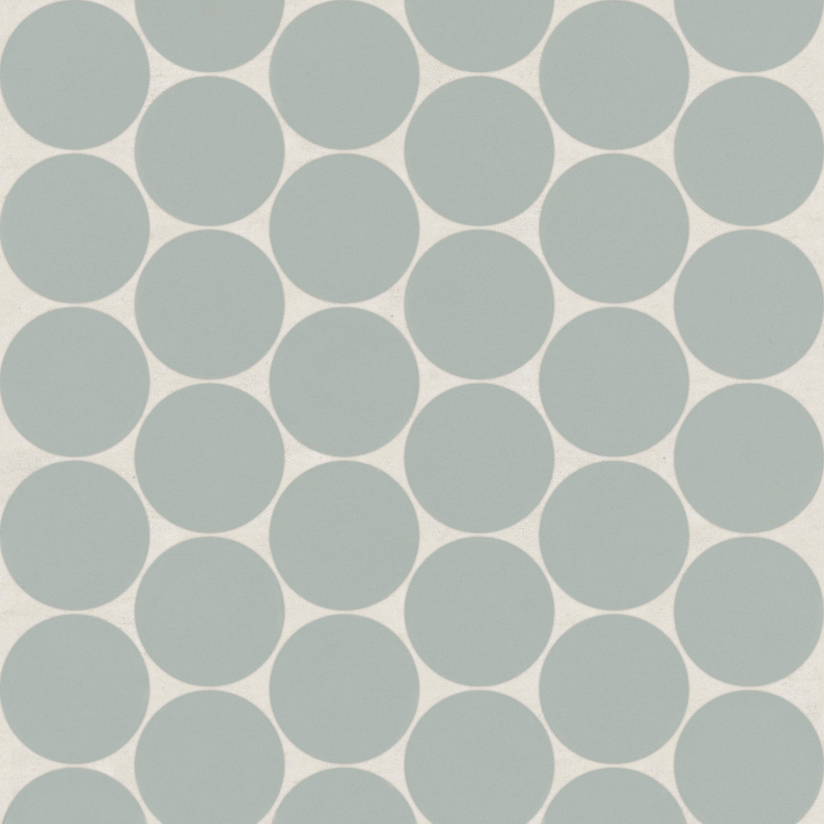 Bedrosians Marin 2" Penny Round Matte Porcelain Mosaic in Aloe Green | Item Code 100004790