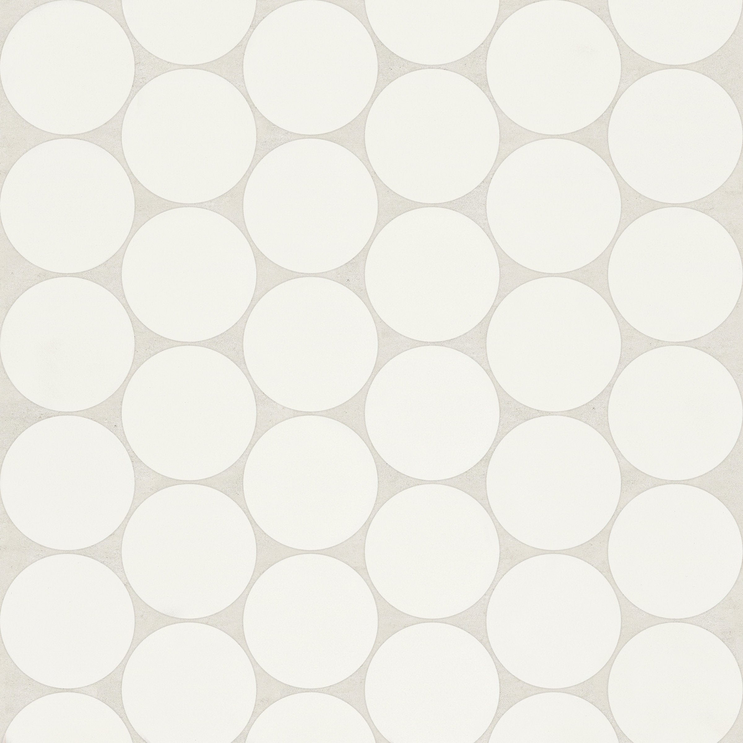 Bedrosians Marin 2" Penny Round Matte Porcelain Mosaic in Pearl White | Item Code 100004794