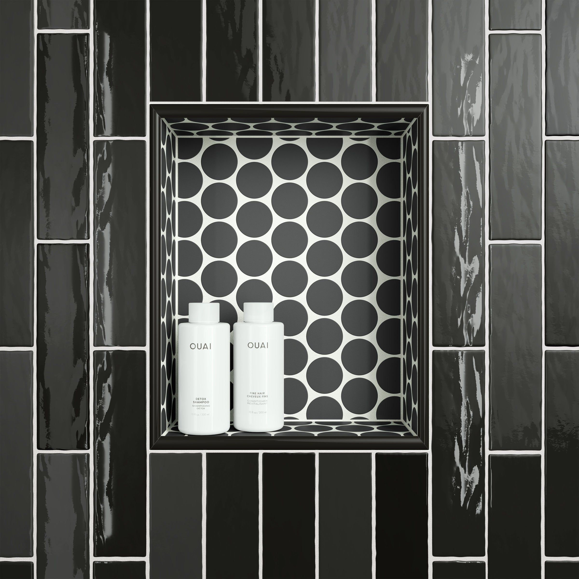 Bedrosians Marin 0.5" x 12" Jolly Miter Edge Ceramic Trim in Black Sea | Item Code 100003188