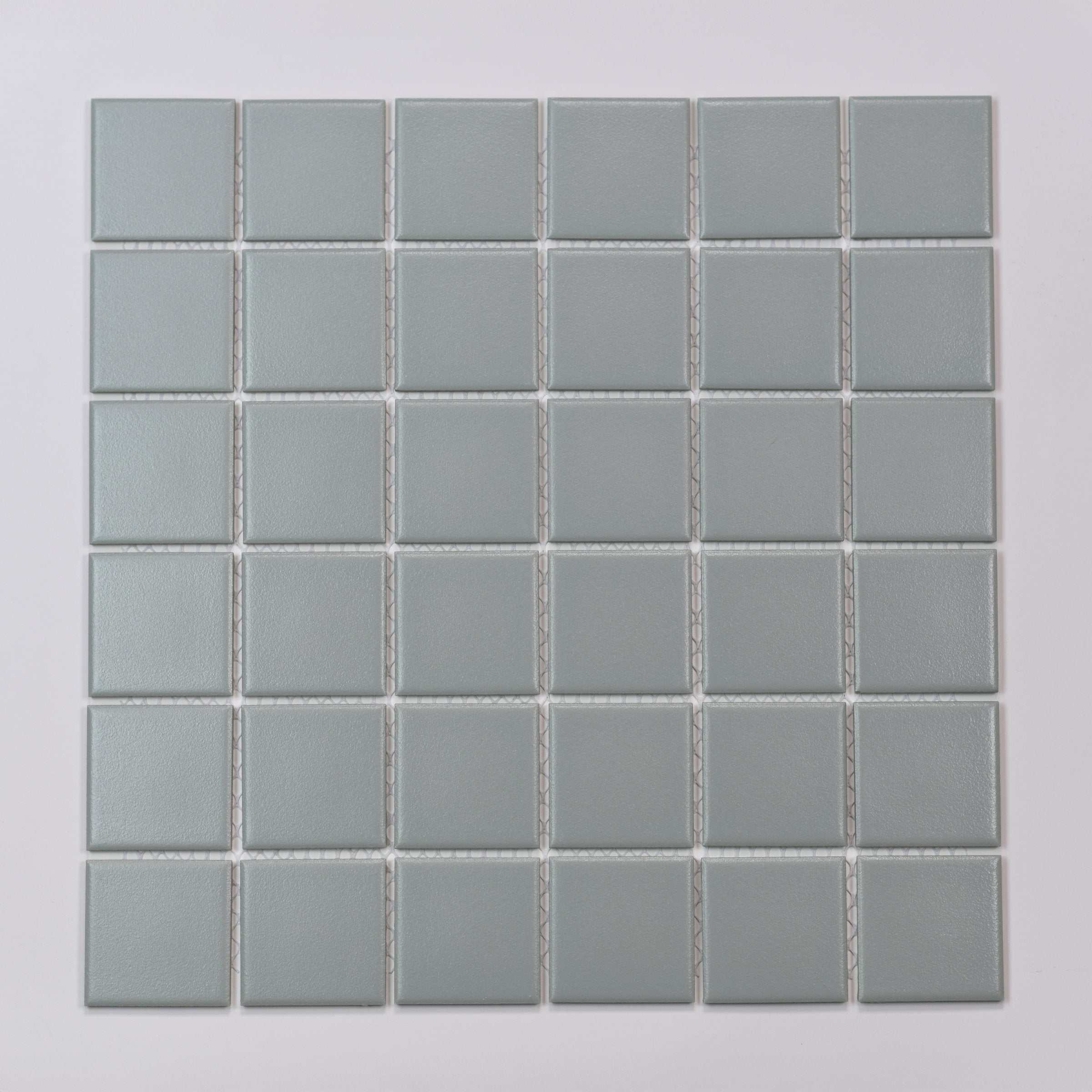 Bedrosians Marin 2" x 2" Square Matte Porcelain Mosaic in Aloe Green | Item Code 100004799