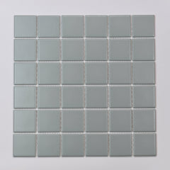 Bedrosians Marin 2" x 2" Square Matte Porcelain Mosaic in Aloe Green | Item Code 100004799