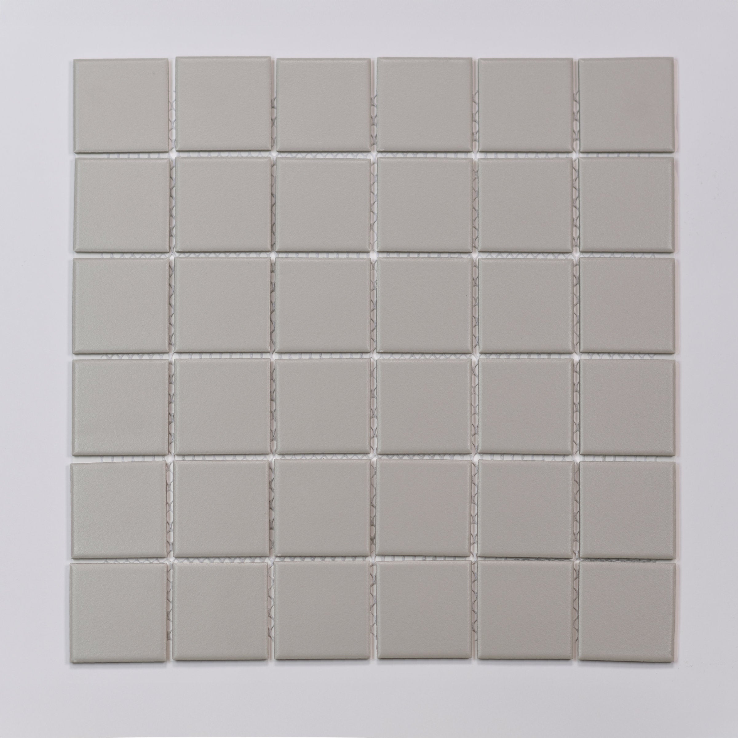 Bedrosians Marin 2" x 2" Square Matte Porcelain Mosaic in Pebble Gray | Item Code 100004801