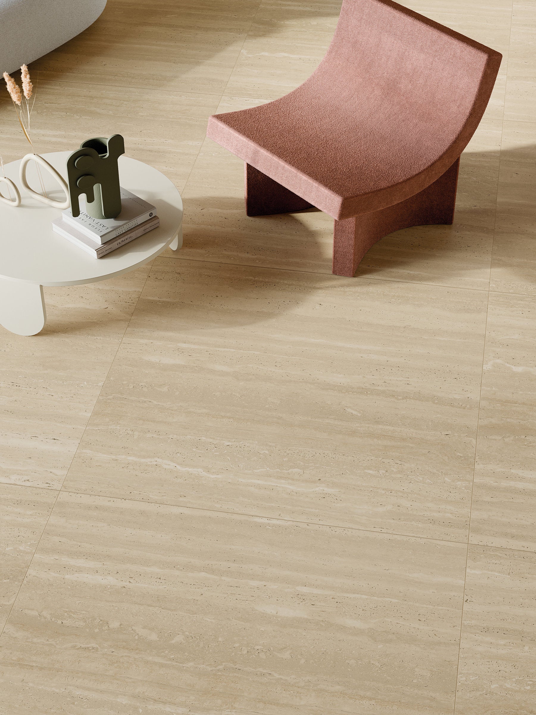 Bedrosians Sensi Roma 48" x 48" Satin Porcelain Field Tile in Cream | Item Code 100005393