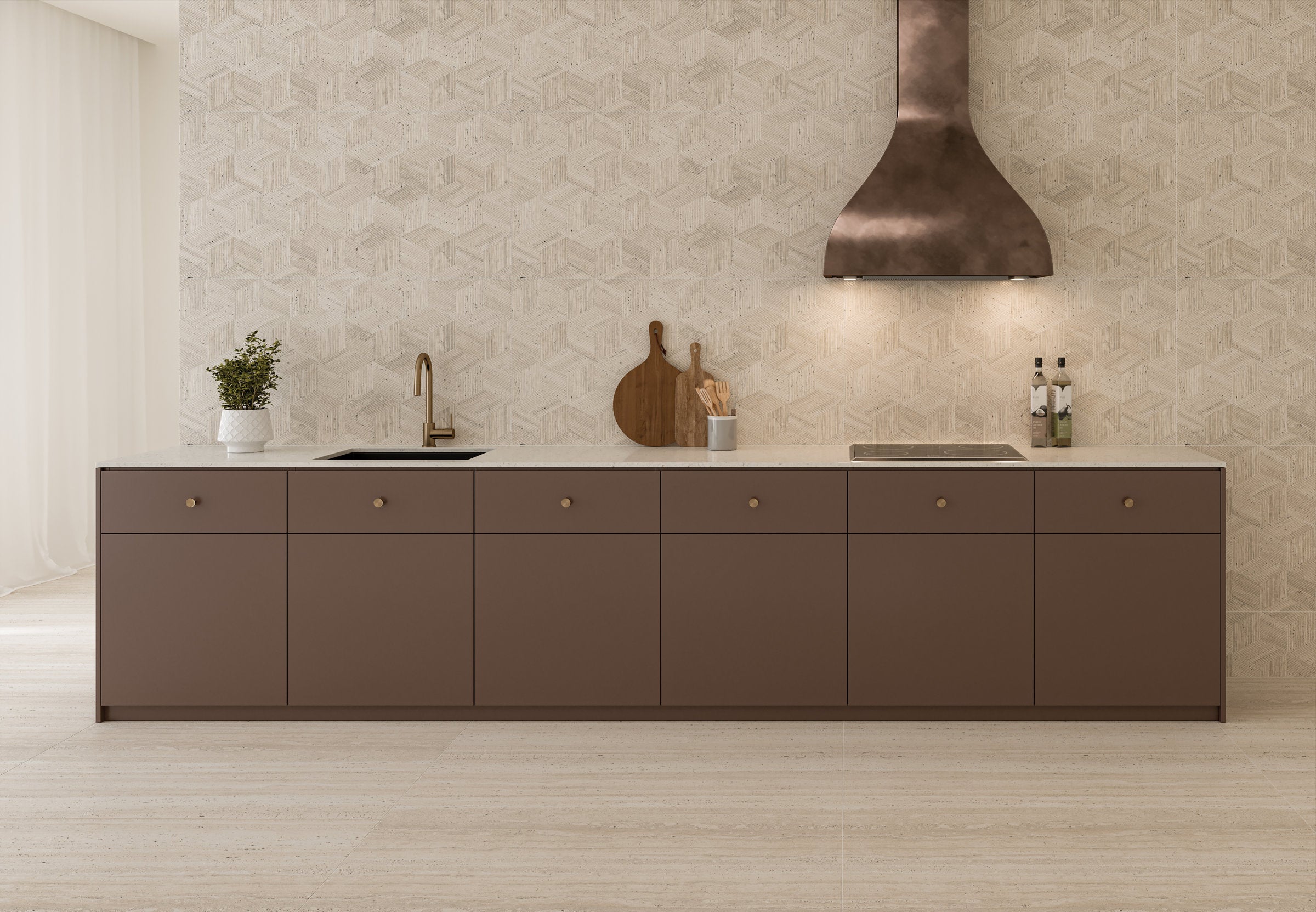 Bedrosians Sensi Roma 24" x 48" Matte R11 Anti-Slip Rated Porcelain Field Tile in Ivory | Item Code 100005395