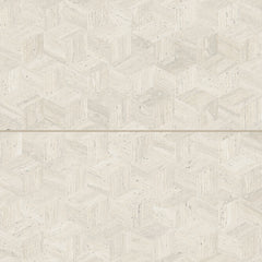 Bedrosians Sensi Roma 24" x 48" Satin Porcelain Cube Deco in Ivory | Item Code 100005398