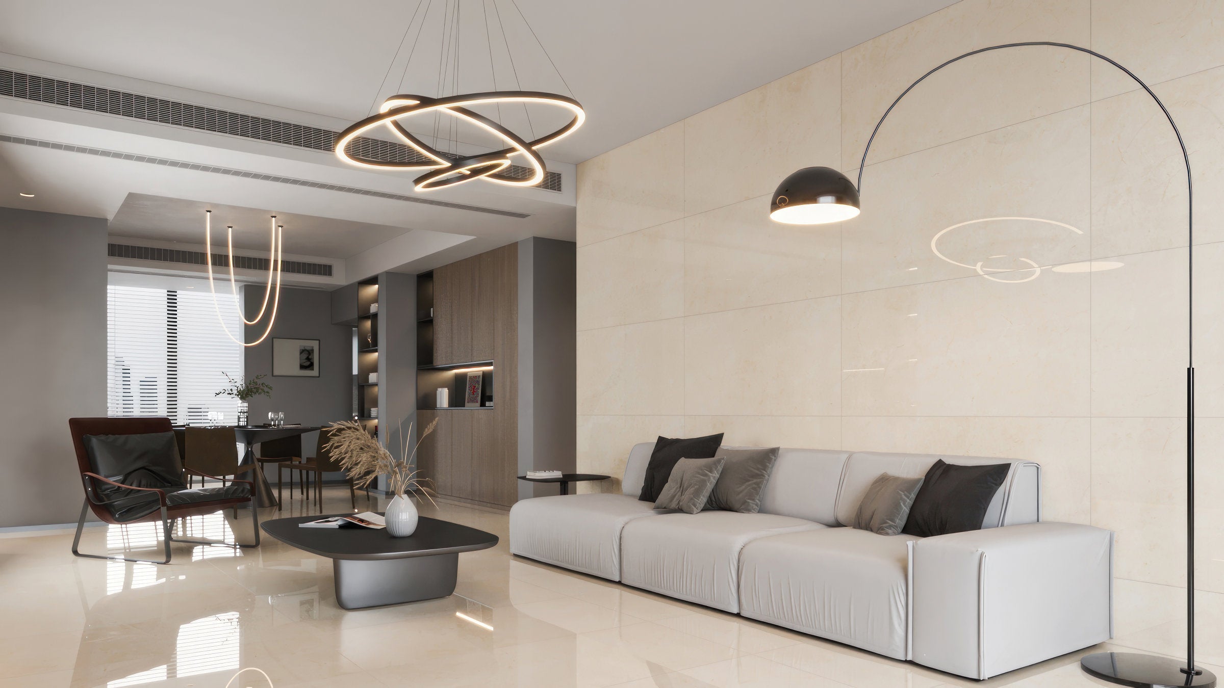 Bedrosians Shandar 24" x 48" Polished Porcelain Field Tile in Crema Marfil | Item Code 100005451
