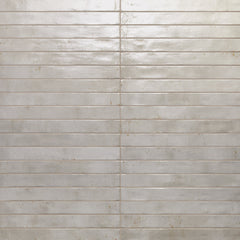 Bedrosians Chroma 2" x 18" Glossy Porcelain Field Tile in Light Grey | Item Code 100005921