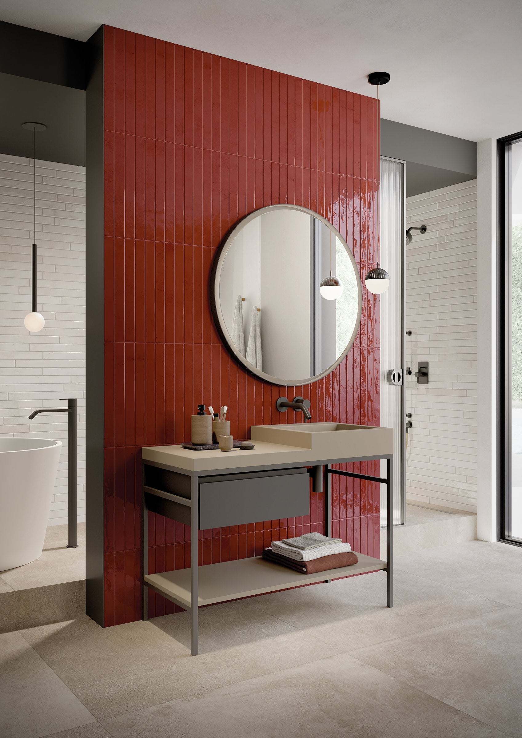 Bedrosians Chroma 2" x 18" Glossy Porcelain Field Tile in White | Item Code 100005920