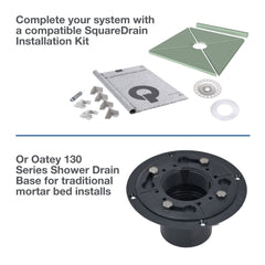 Bedrosians Oatey Square Drain Kit 5" Square Stream Brushed SS #STREAM05 | Item Code 100006579