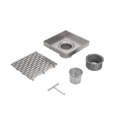 Bedrosians Oatey Square Drain Kit 5" Square Stream Brushed SS #STREAM05 | Item Code 100006579