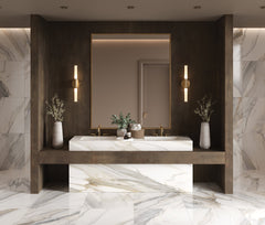 Bedrosians Magnifica The Thirties 30" x 30" - 8mm Honed Porcelain in Calacatta Macchia | Item Code 100007434