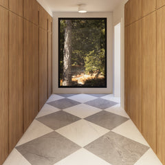 Bedrosians Magnifica The Thirties 30" x 30" - 8mm Honed Porcelain Tile in Luxe White | Item Code DOLMAGLUX3030-8H