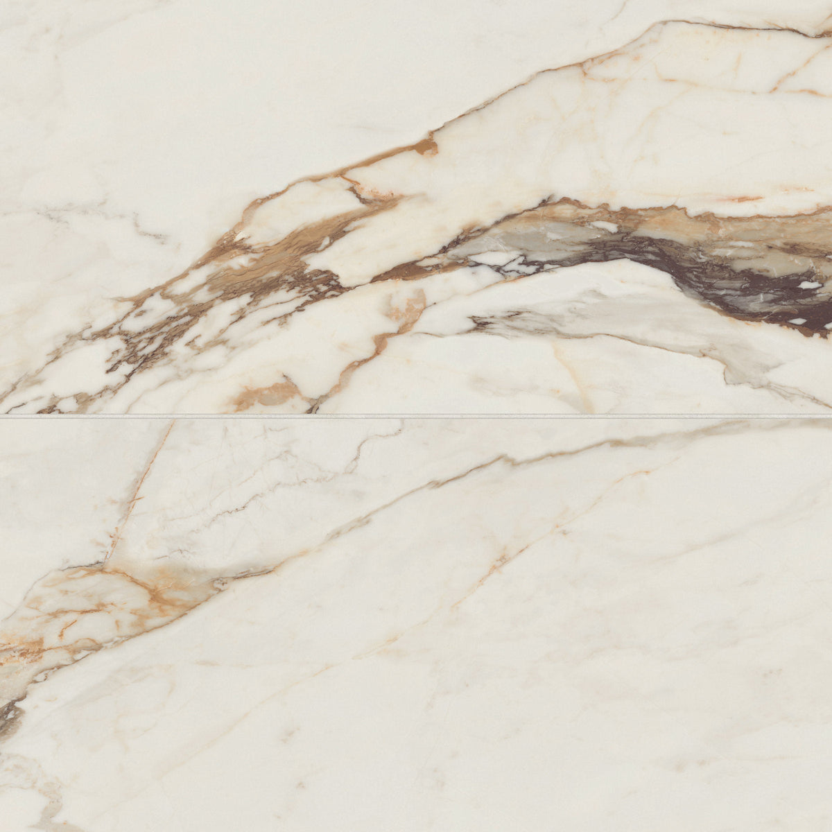 Bedrosians Magnifica Era Luxury 24" x 48" Satin Porcelain Field Tile in Calacatta Borghini | Item Code 100007455