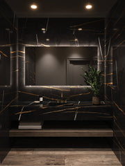 Bedrosians Magnifica Era Luxury 24" x 48" Satin Porcelain Field Tile in Sahara Noir | Item Code 100007477