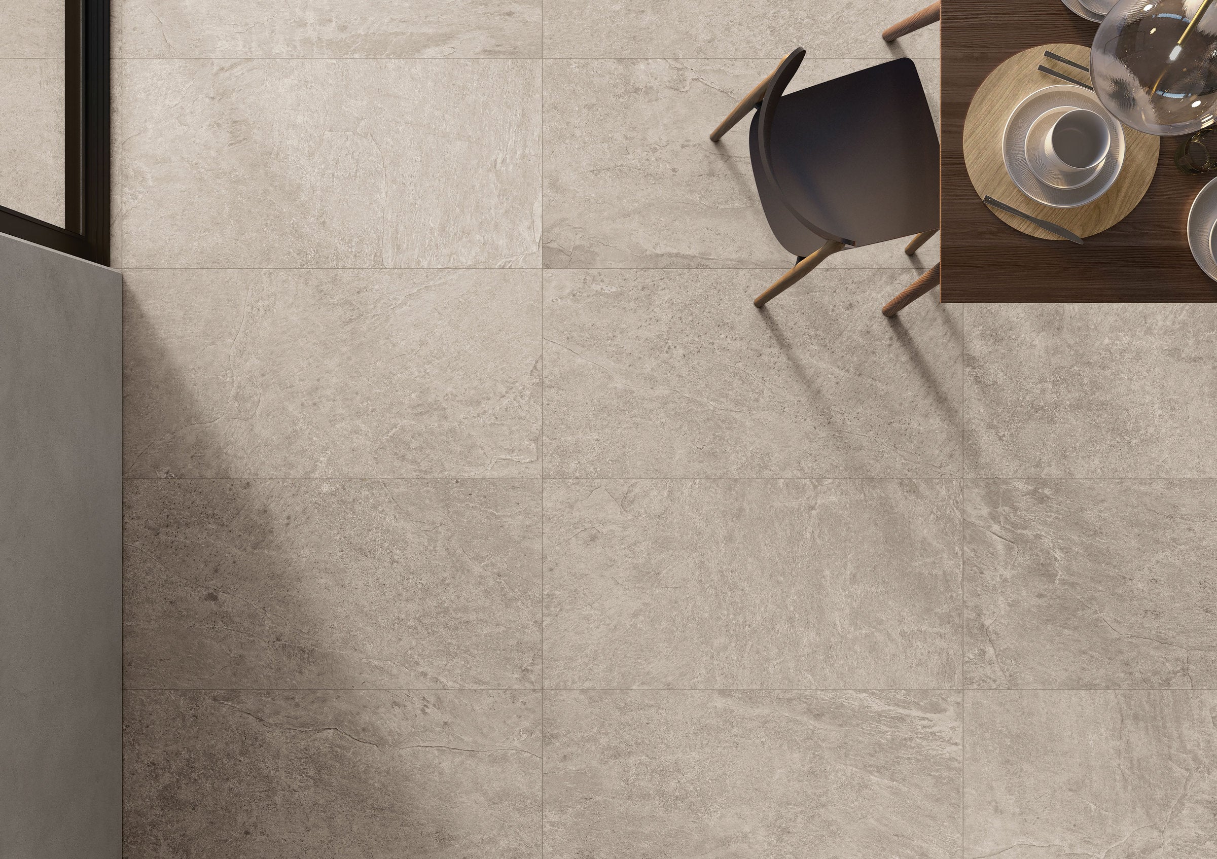Bedrosians Farmhouse Living 24" x 48" Matte Porcelain Field Tile in Pewter | Item Code 100007712