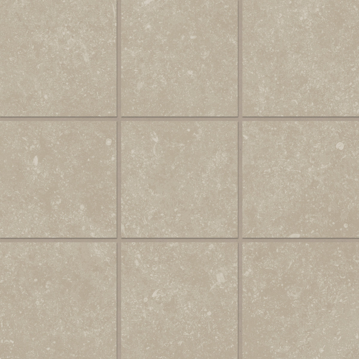 Bedrosians Bluerun 4" x 4" Matte Porcelain Mosaic Sheet in Historic Greige | Item Code 100008042