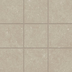 Bedrosians Bluerun 4" x 4" Matte Porcelain Mosaic Sheet in Historic Greige | Item Code 100008042