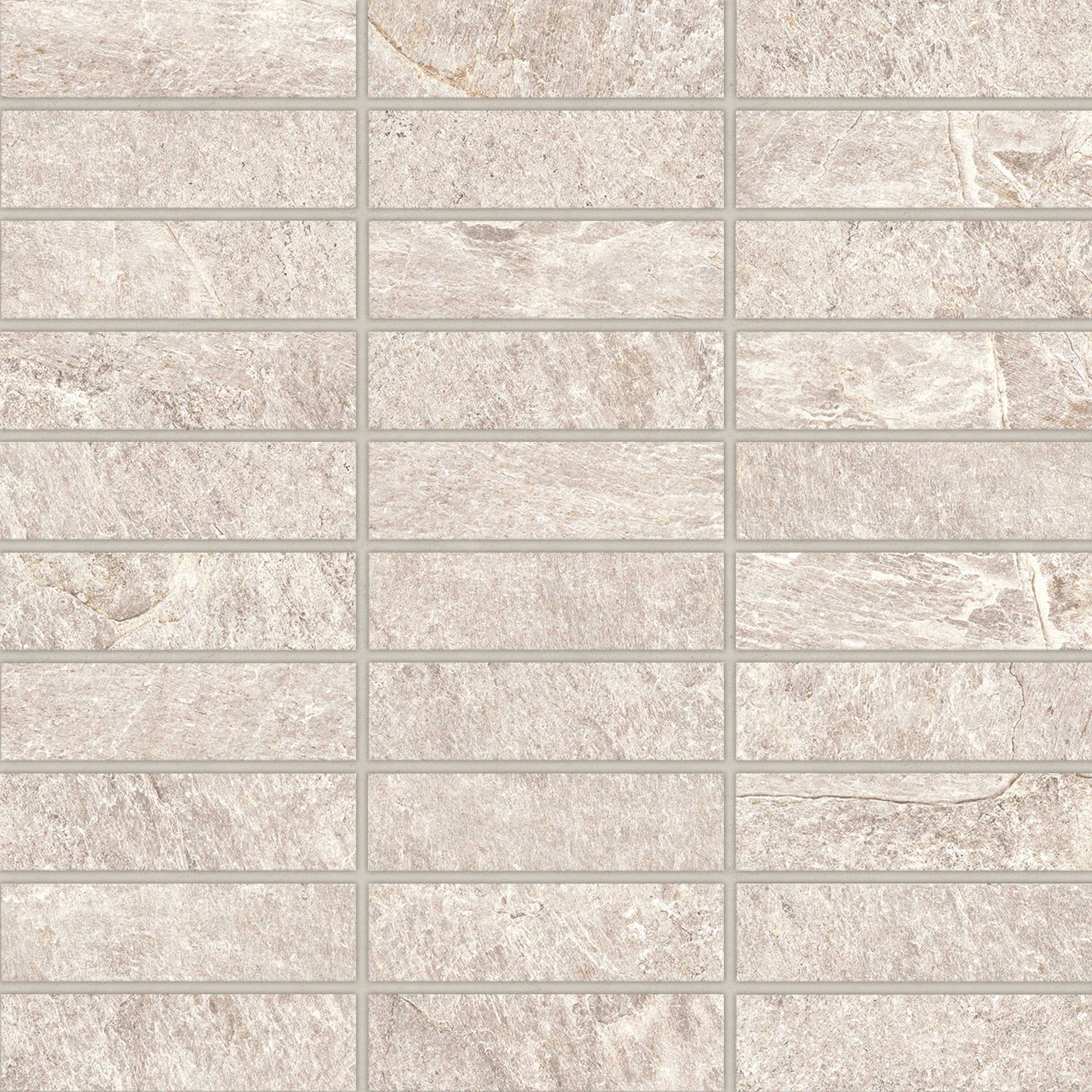 Bedrosians Farmhouse Living 1" x 4" Matte Porcelain Straight Set Mosaic in Alabaster | Item Code 100008060