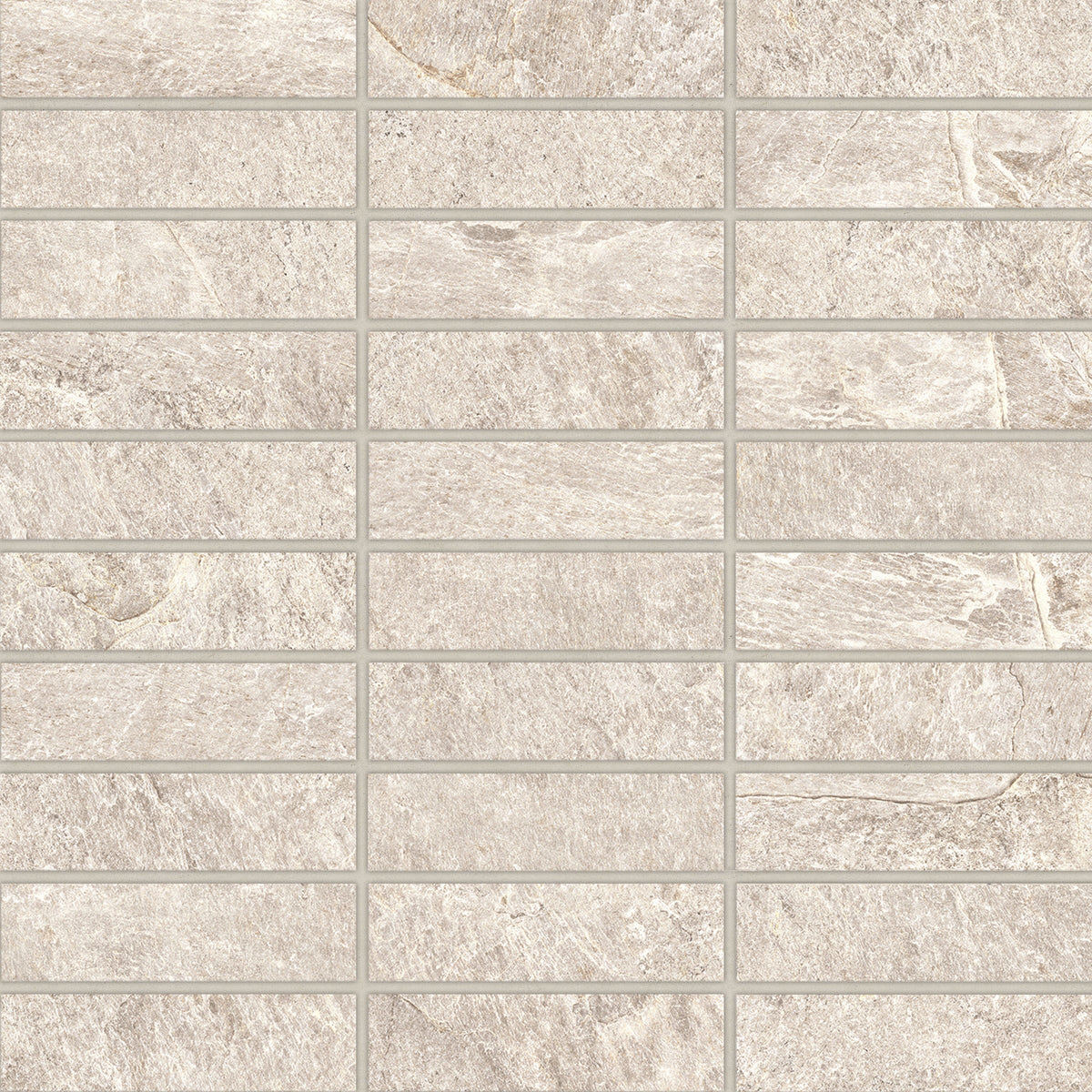 Bedrosians Farmhouse Living 1" x 4" Matte Porcelain Straight Set Mosaic in Alabaster | Item Code 100008060
