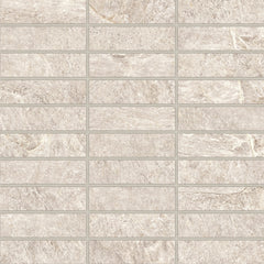 Bedrosians Farmhouse Living 1" x 4" Matte Porcelain Straight Set Mosaic in Alabaster | Item Code 100008060