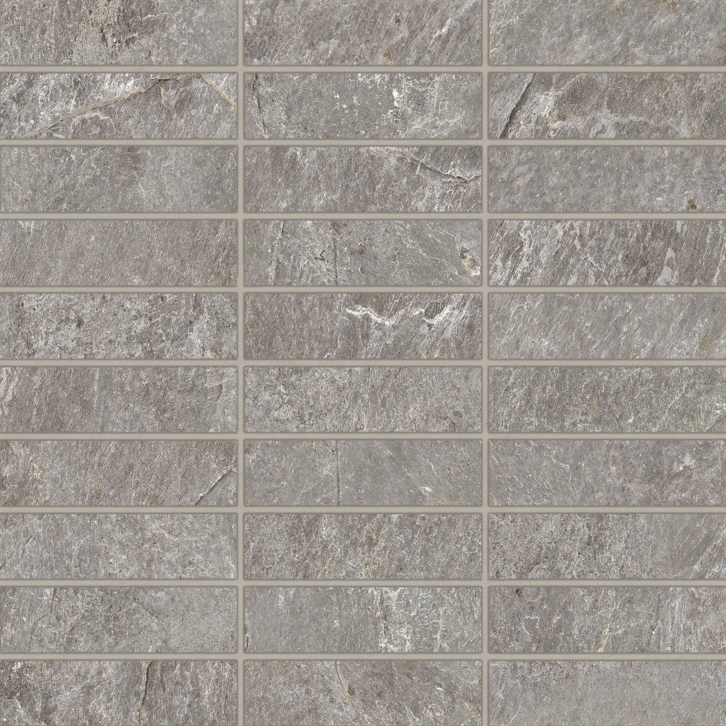 Bedrosians Farmhouse Living 1" x 4" Matte Porcelain Straight Set Mosaic in Millstone | Item Code 100008062
