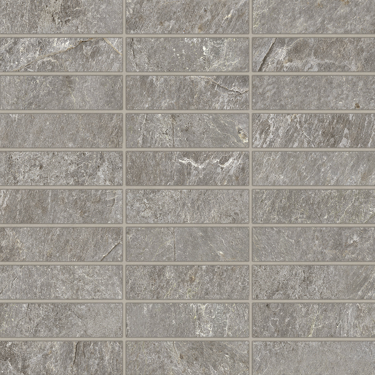 Bedrosians Farmhouse Living 1" x 4" Matte Porcelain Straight Set Mosaic in Millstone | Item Code 100008062