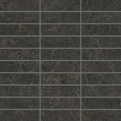 Bedrosians Farmhouse Living 1" x 4" Matte Porcelain Straight Set Mosaic in Slate | Item Code 100008063