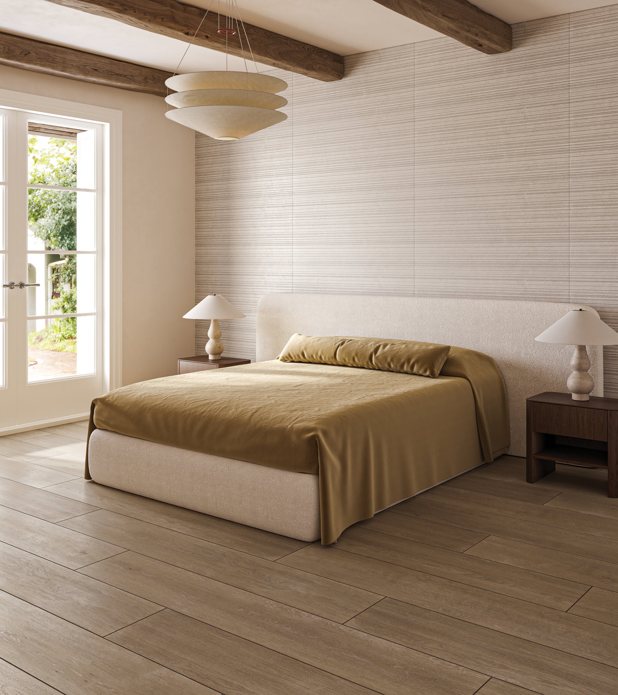Bedrosians Planx 12" x 72" Wood Look Honed Porcelain Tile in Bark | Item Code 100001575