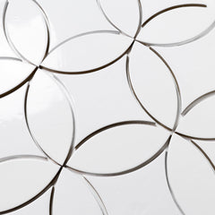 Bedrosians Legacy 6.5" x 6.5" Glossy Kite Porcelain Tile in White | Item Code 100008848