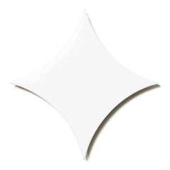 Bedrosians Legacy 6.5" x 6.5" Glossy Kite Porcelain Tile in White | Item Code 100008848