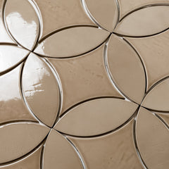 Bedrosians Legacy 3" x 8" Glossy Petal Porcelain Tile in Linen | Item Code 100008856