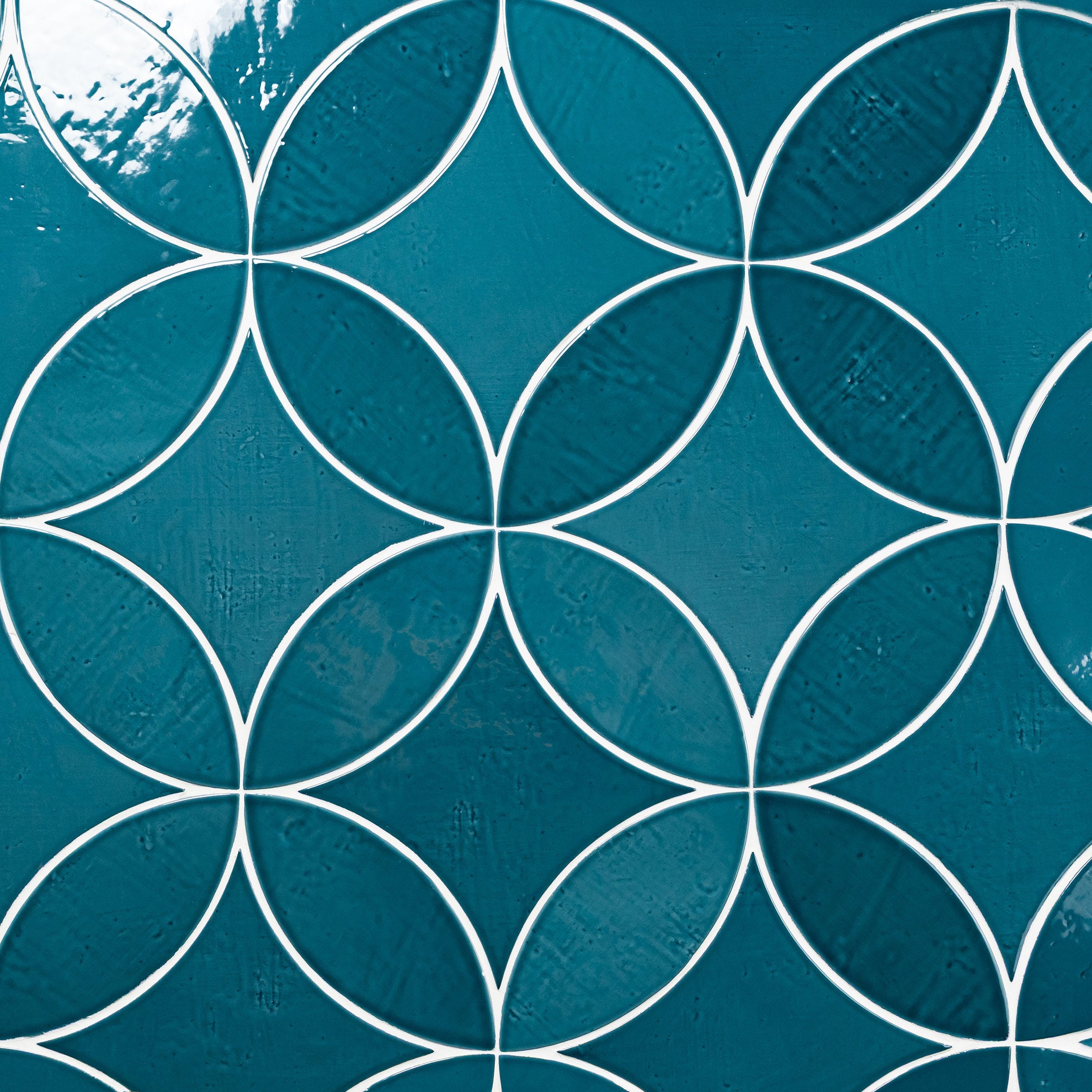 Bedrosians Legacy 3" x 8" Glossy Petal Porcelain Tile in Aquamarine | Item Code 100008858