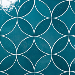 Bedrosians Legacy 6.5" x 6.5" Glossy Kite Porcelain Tile in Aquamarine | Item Code 100008852