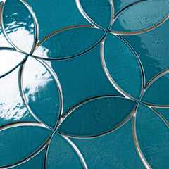 Bedrosians Legacy 6.5" x 6.5" Glossy Kite Porcelain Tile in Aquamarine | Item Code 100008852