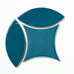 Bedrosians Legacy 6.5" x 6.5" Glossy Kite Porcelain Tile in Aquamarine | Item Code 100008852