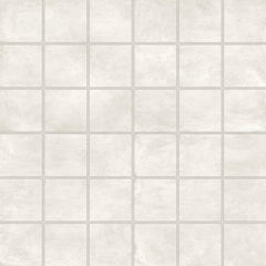 Bedrosians +One 2" x 2" Matte Porcelain Square Mosaic in Chalk | Item Code 100008984