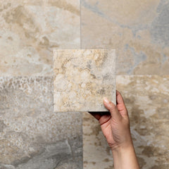 Bedrosians Sinai 6" x 6" R11 Anti-Slip Matte Pressed Porcelain Field Tile in Beige | Item Code 100008990