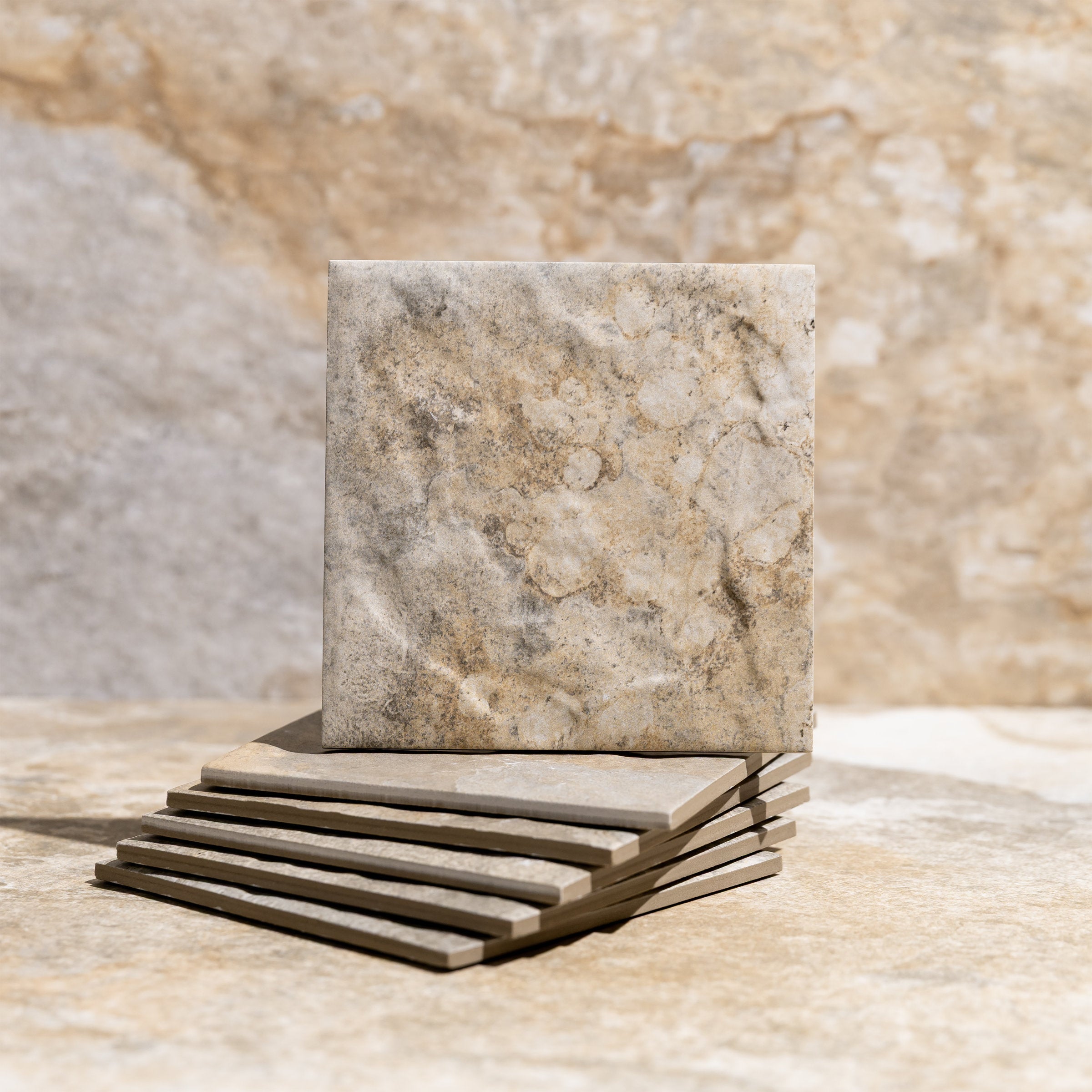 Bedrosians Sinai 6" x 6" R11 Anti-Slip Matte Pressed Porcelain Field Tile in Beige | Item Code 100008990