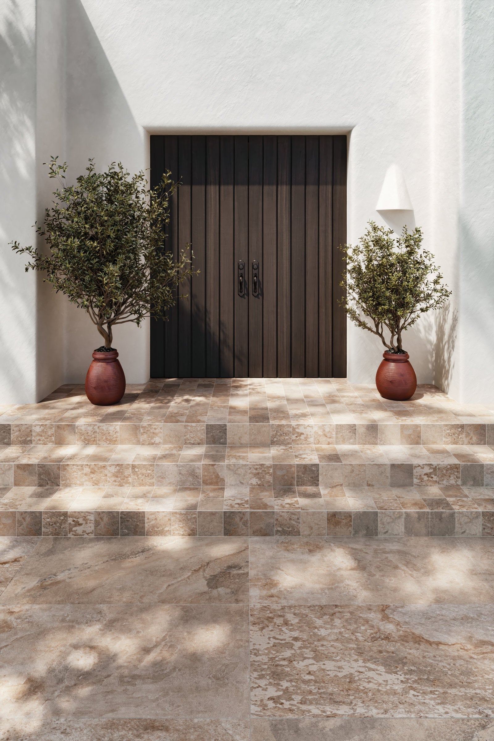 Bedrosians Sinai 6" x 6" R11 Anti-Slip Matte Pressed Porcelain Field Tile in Terra | Item Code 100008991
