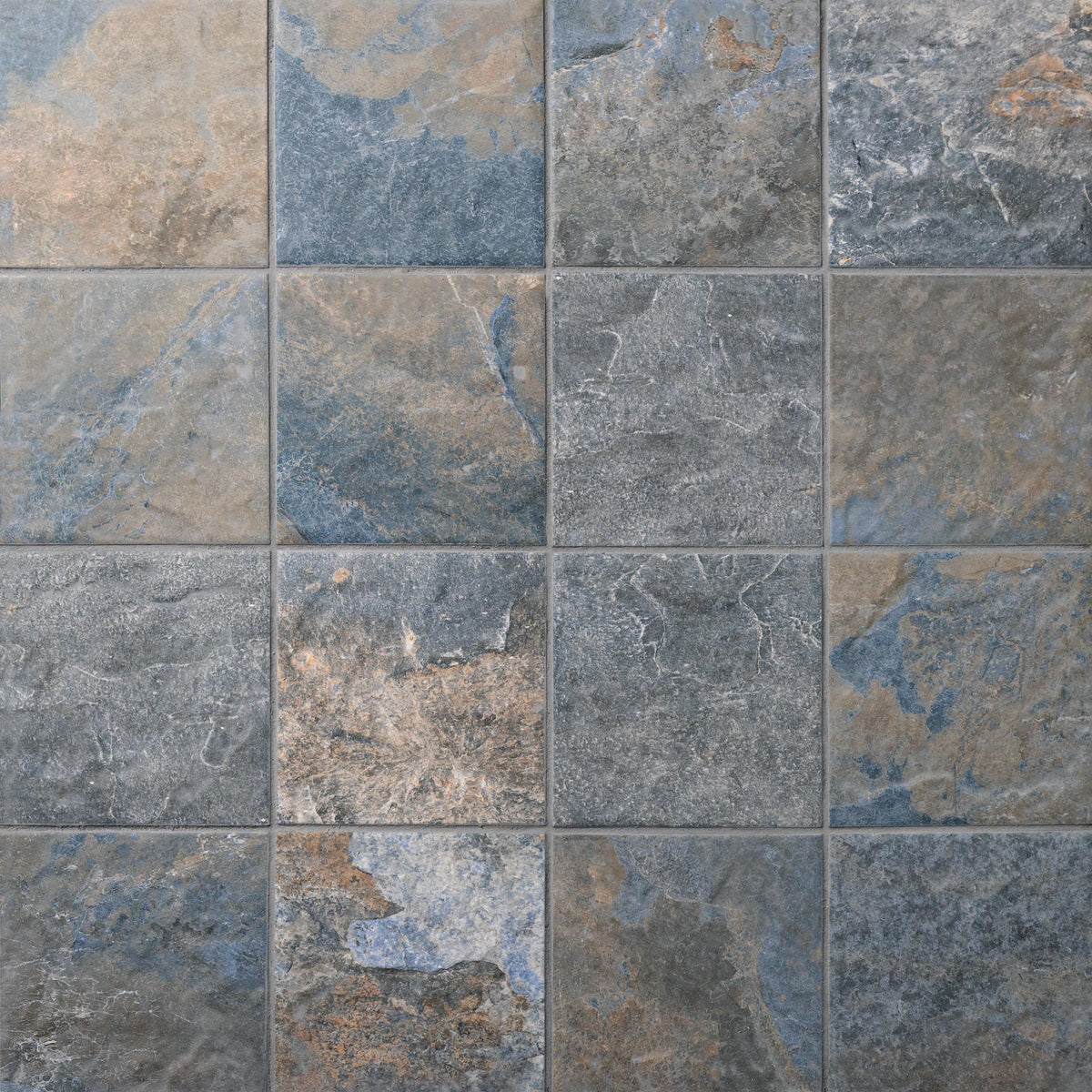 Bedrosians Sinai 6" x 6" R11 Anti-Slip Matte Pressed Porcelain Field Tile in Blue | Item Code 100008992