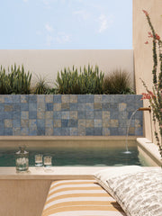 Bedrosians Sinai 6" x 6" R11 Anti-Slip Matte Pressed Porcelain Field Tile in Blue | Item Code 100008992