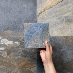 Bedrosians Sinai 6" x 6" R11 Anti-Slip Matte Pressed Porcelain Field Tile in Blue | Item Code 100008992