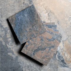 Bedrosians Sinai 6" x 6" R11 Anti-Slip Matte Pressed Porcelain Field Tile in Blue | Item Code 100008992