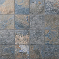 Bedrosians Sinai 6" x 6" R11 Anti-Slip Matte Pressed Porcelain Field Tile in Blue | Item Code 100008992