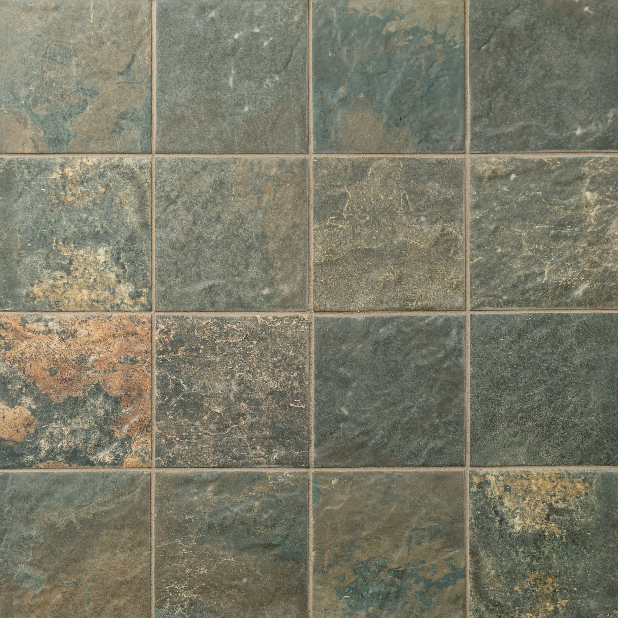 Bedrosians Sinai 6" x 6" R11 Anti-Slip Matte Pressed Porcelain Field Tile in Green | Item Code 100008993