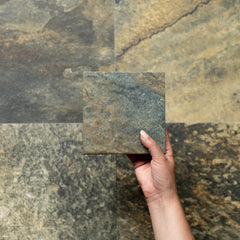 Bedrosians Sinai 6" x 6" R11 Anti-Slip Matte Pressed Porcelain Field Tile in Green | Item Code 100008993